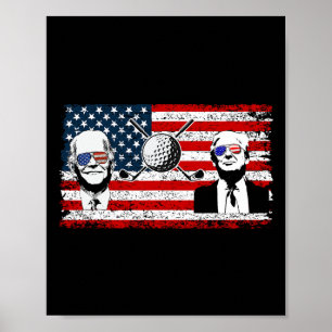 Póster Trump Biden Flag Elecciones presidenciales norteam