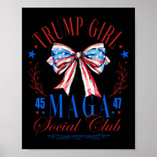 Póster Trump Chica 45 47 Mega Est 2024 Club Social Happy