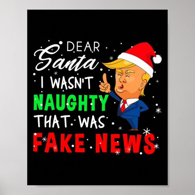 Póster Trump Christmas Pajamas Shirt Dear Santa  (Frente)