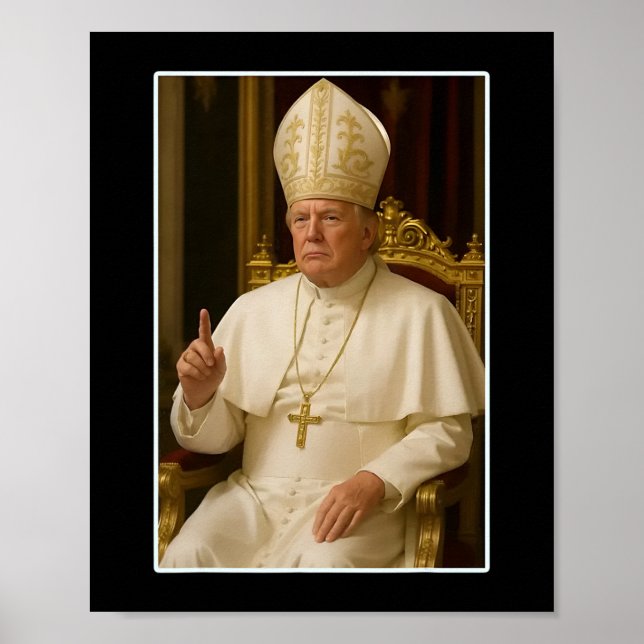 Póster Trump como Iglesia del Vaticano (Frente)