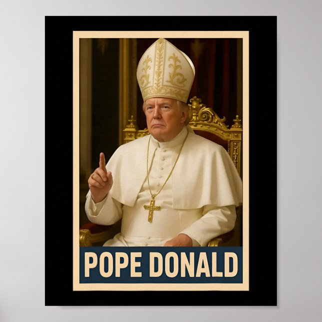 Póster Trump como Iglesia del Vaticano (Frente)