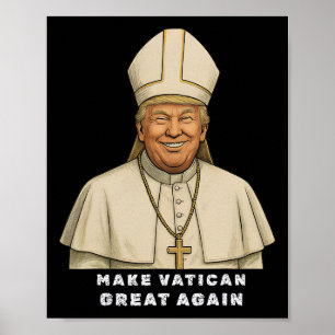 Póster Trump como Iglesia del Vaticano