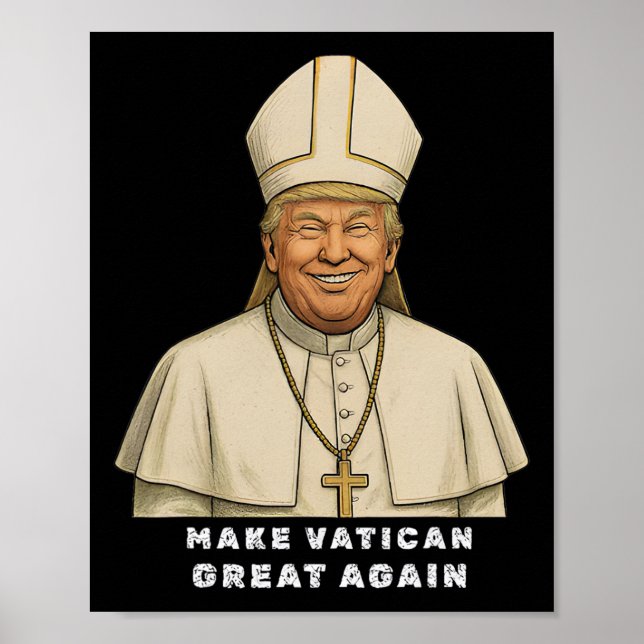 Póster Trump como Iglesia del Vaticano (Frente)