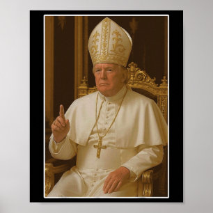 Póster Trump como Iglesia del Vaticano