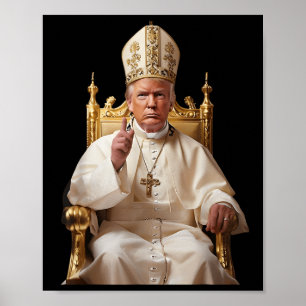 Póster Trump como Iglesia del Vaticano