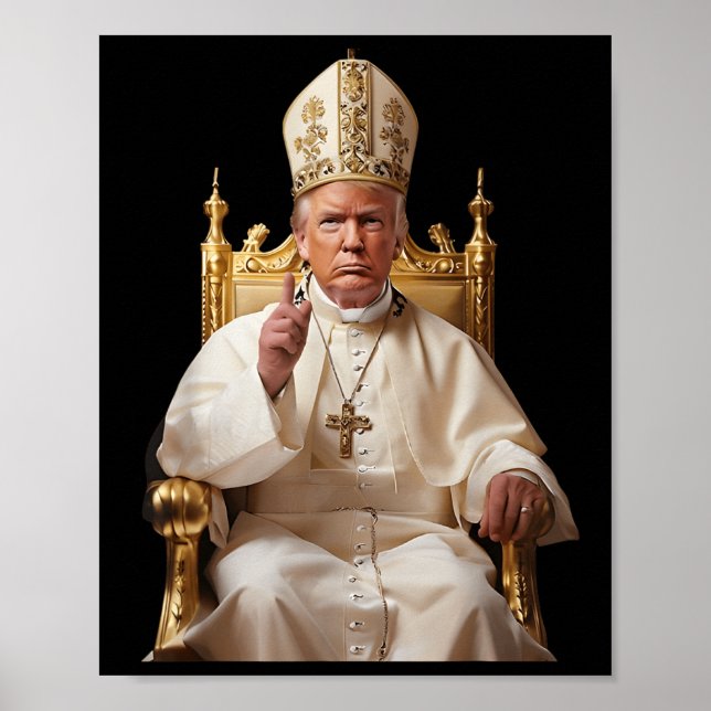 Póster Trump como Iglesia del Vaticano (Frente)