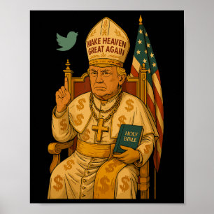 Póster Trump como Iglesia del Vaticano