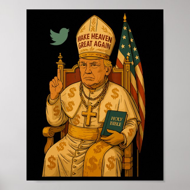 Póster Trump como Iglesia del Vaticano (Frente)