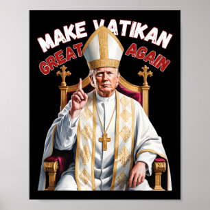 Póster Trump como Iglesia del Vaticano