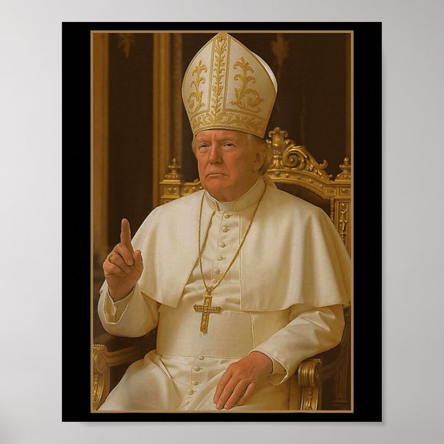 Póster Trump como Iglesia del Vaticano (Frente)