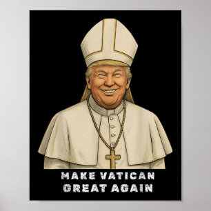Póster Trump como Iglesia del Vaticano