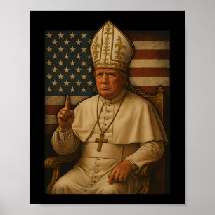 Póster Trump como Iglesia del Vaticano El Papa Republican