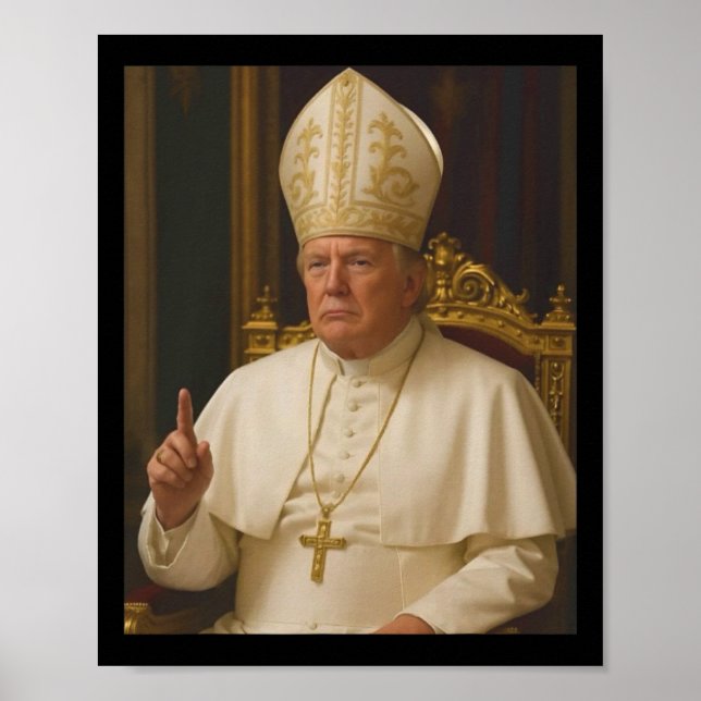 Póster Trump como meme del Papa 1 (Frente)