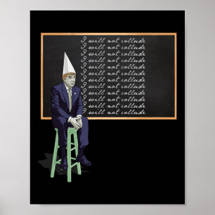 Póster Trump con sombrero de tonto 'No voy a coludir' Div