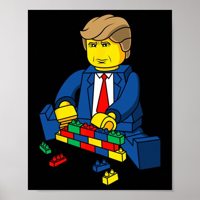 Póster Trump Construye Una Camisa De Muro (Frente)