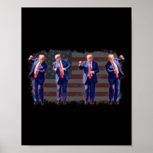 Póster Trump Dance Pro Trump 2024 Trump Presidente 45 47
