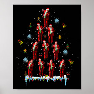 Póster Trump Dance Santa Claus Árboles Navidades Navidad 