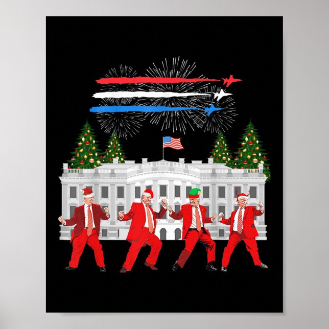 Póster Trump danzas en casa de la Casa Blanca (Frente)