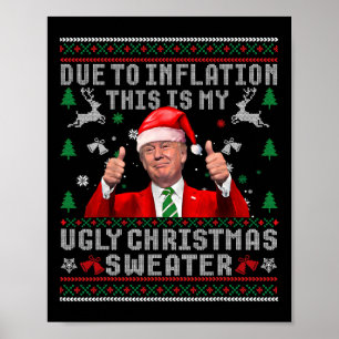 Póster Trump Debido A La Inflación Los Feo Navidades Suda