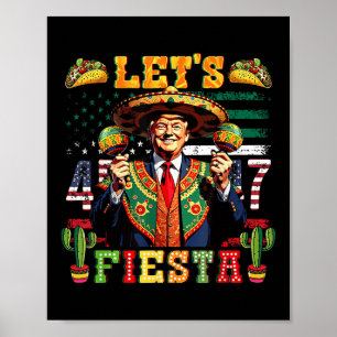 Póster Trump deja a Fiesta Cinco De Mayo Fiesta mexicano
