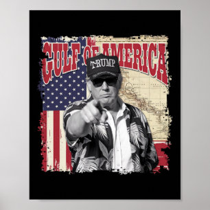 Póster Trump, Del Golfo De Ee.Uu., Saludo Desde El Patrio