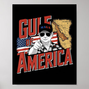 Póster Trump, Del Golfo De Ee.Uu., Saludo Desde El Patrio