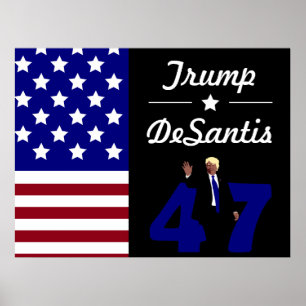 Póster Trump Desantis 2024