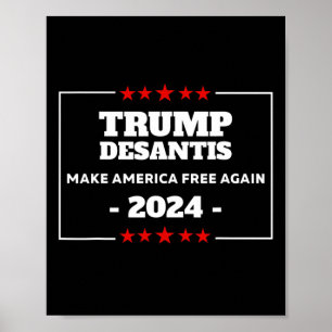 Póster Trump Desantis Hacer América Florida Elección 24 