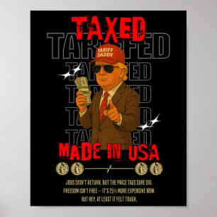 Póster Trump Diseño Funny De Papi Arancelario - Meme A Po