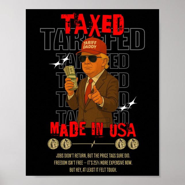 Póster Trump Diseño Funny De Papi Arancelario - Meme A Po (Frente)