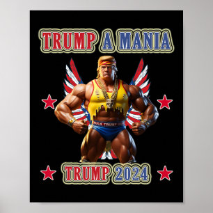 Póster Trump divertido lucha libre Trumpamania Convención