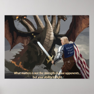 Póster Trump, el caballero que lucha contra el Poster Hyd