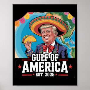 Póster Trump, el Golfo de Estados Unidos, 2025, es divert