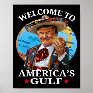 Póster Trump, el Golfo de Estados Unidos, 2025, es divert