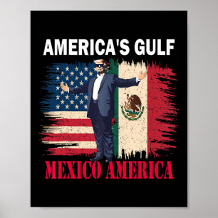 Póster Trump, el presidente de Estados Unidos en el Golfo