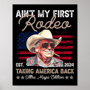 Póster Trump, el primer rodeo del occidental de Cowboy gr