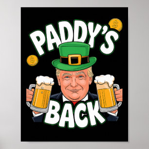 Póster Trump, el Shamroc del Día de San Patricio