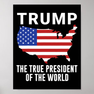 Póster Trump El Verdadero Presidente Del Mundo 1 