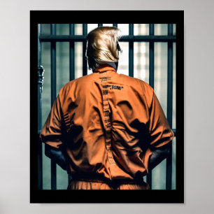 Póster Trump En Prisión Naranja Jumpsuit Hand Cuffed Culp