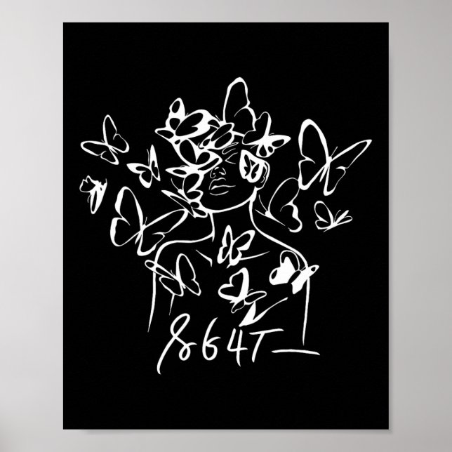 Póster Trump enfrenta resistencia floral 8647 (Frente)