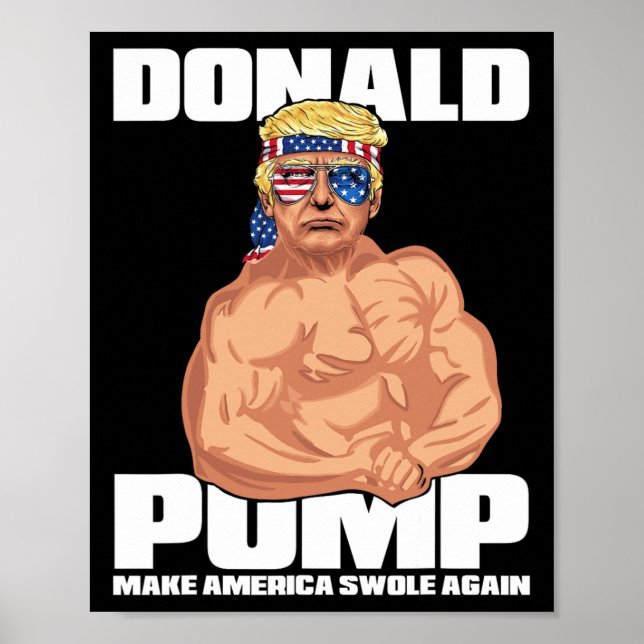 Póster Trump es gracioso el 4 de julio (Frente)