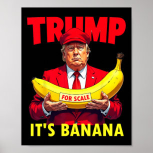 Póster Trump es gracioso el estrellamiento en Banana (a e
