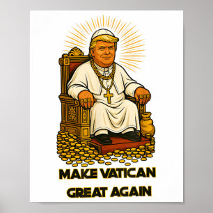 Póster Trump es gracioso, Trump es un retro cristiano en