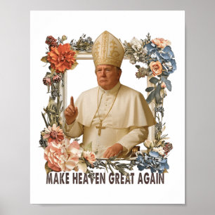 Póster Trump es gracioso, Trump es un retro cristiano en