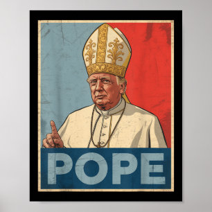 Póster Trump es gracioso, Trump es un retro cristiano en 