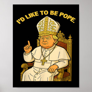 Póster Trump es gracioso, Trump es un retro cristiano en