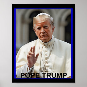 Póster Trump es gracioso, Trump es un retro cristiano en 