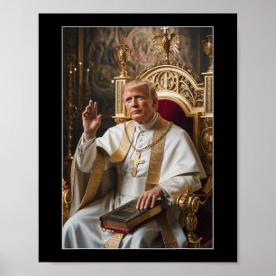 Póster Trump es gracioso, Trump es un retro cristiano en