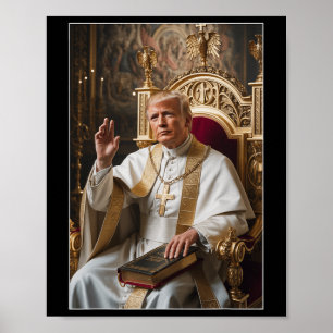Póster Trump es gracioso, Trump es un retro cristiano en 