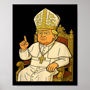 Póster Trump es gracioso, Trump es un retro cristiano en